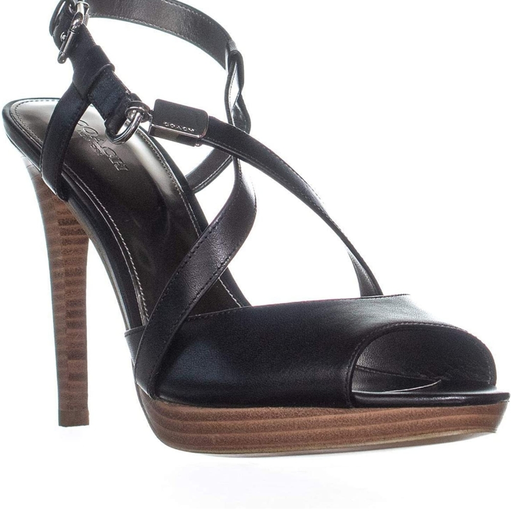 Coach Wendell platform heels sandals 8.5B